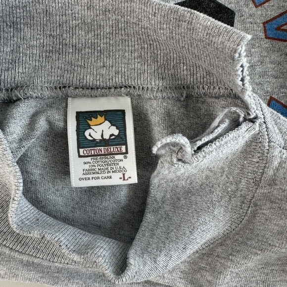 Vtg Altaholics Anonymous Shirt Mens Large Gray Mock Snowflake Utah Pullover Ski - Picture 8 of 15